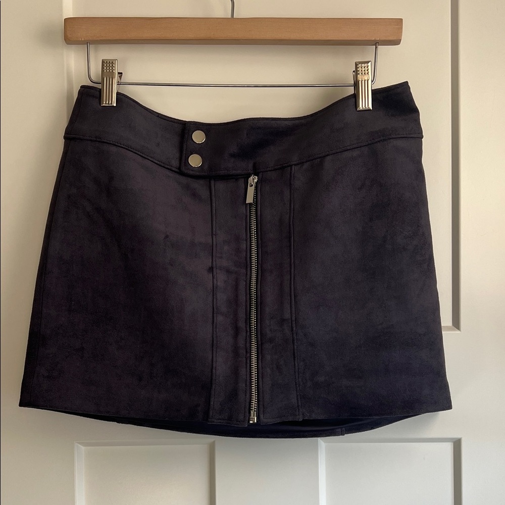 Amanda Uprichard Blackberry suedes Mini Skirt with Zipper